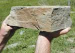 Closeup of processed Morven Hill stone
